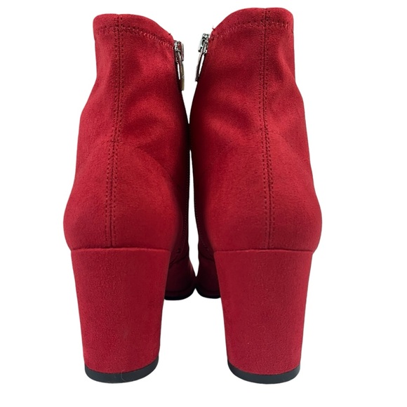 Marc Fisher Red Suede Block Heel Boots Womens Size 7.5 - Picture 10 of 14